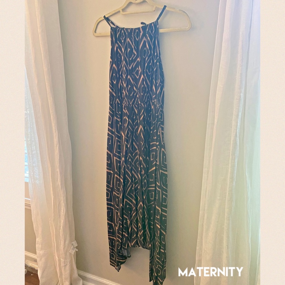 Handkerchief Maternity Halter Dress Size Medium